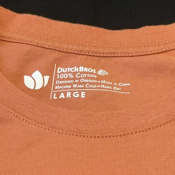 Dutch Bros Orange and Black Long Sleeve Tee Stay True Stay You Stay Dutch DB - Picture 9 of 9